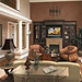 Detailed 3D rendering of living room