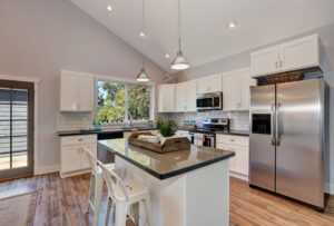 A beautifully remodeled kitchen.